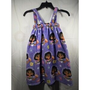 Disney Encanto Purple Plush Bath Wrap Towel Kids Girls Size 5-6
